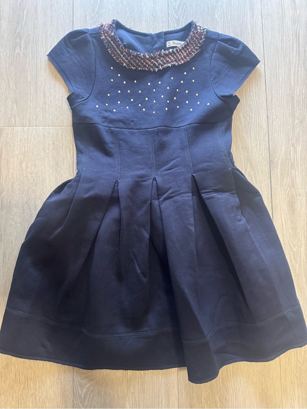 Mayoral Embellished Collar Kids Dress